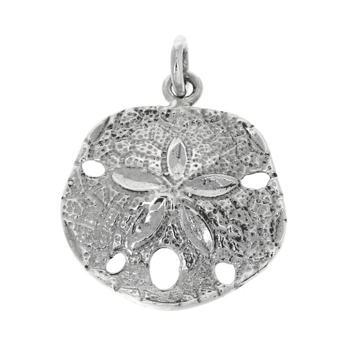 Pendentif Sand Dollar 22x19 mm avec anneau fermé en Argent 925 x1
