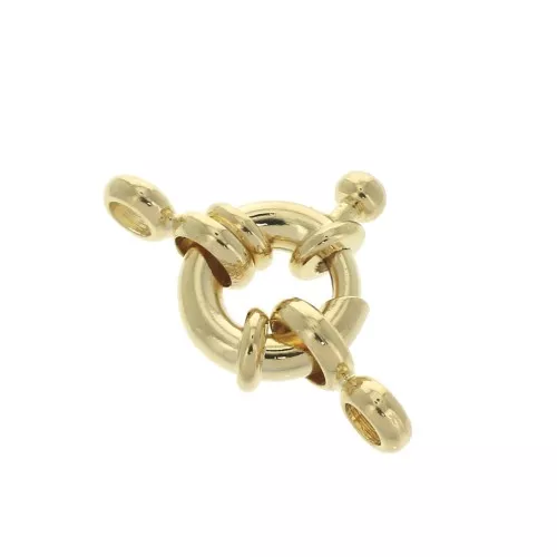 Fermoir bouée 9 mm - Doré à l'or fin x1