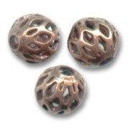 Boules filigranées  6 mm cuivré vieilli x10|raw }}
