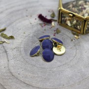 Bouton à queue pour la couture en métal - Atelier Brunette -Gem 9 mm Cobalt x1|raw }}