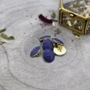 Bouton à queue pour la couture en métal - Atelier Brunette -Gem 9 mm Cobalt x1