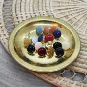 Bouton à queue pour la couture en métal - Atelier Brunette -Gem 9 mm Cobalt x1