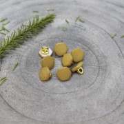 Bouton à queue en métal et nacre teintée - Atelier Brunette Quartz 10mm Mustard x1