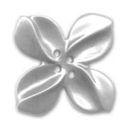 Bouton fleur de tiaré 30 mm argenté vieilli x1