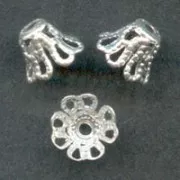 Calottes 7 mm argenté  x10