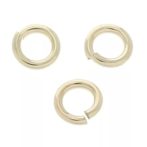 Anneaux ouverts 4x0.7 mm en Gold filled (or laminé) x10
