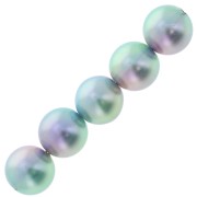Perles rondes en résine acrylique - Le Ciel Pearls Miyuki 10 mm - Blue x6|raw }}