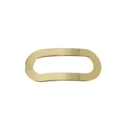 Intercalaire rectangle arrondi évidé bombé 18x9 mm - Argent 925 Doré à l'or fin x1|raw }}
