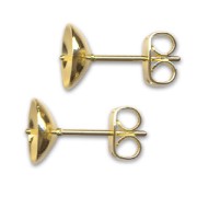 Clous d'oreilles pour semi-percée 6 mm Doré à l'or fin x2|raw }}