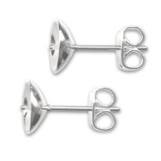 Clous d'oreilles pour semi-percée 6 mm Placage argent finx2|raw }}