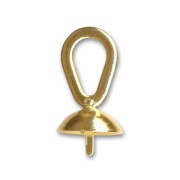 Attache pendentif pour ronde semi-percée 8 et 10 mm Doré à l'or fin|raw }}