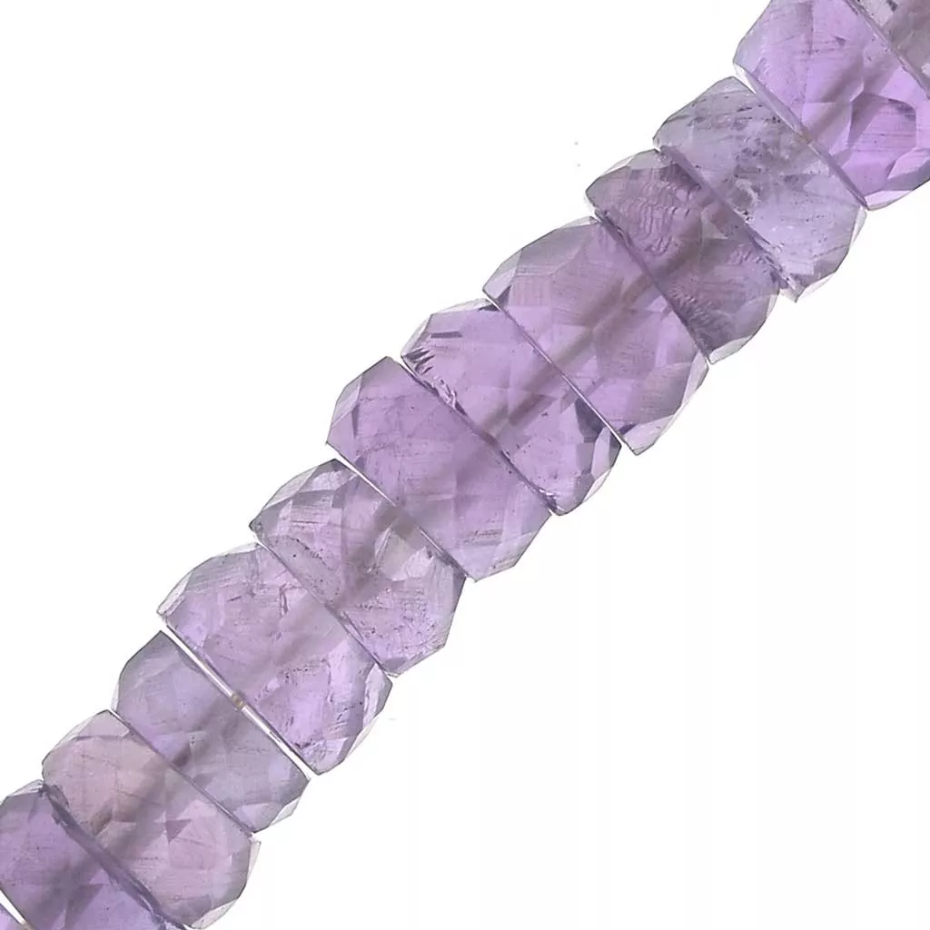 10 Perles En Améthyste Facettées Rondelles 2-3mm Violet - Pour Bijoux DIY - Neuf