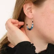 Perles Heishi rondelles facettées - en pierre gemme 5.5x3 mm - Black Onyx x20