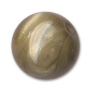 Perle ronde gros trou 19 mm Sand Chalk pailleté x1|raw }}
