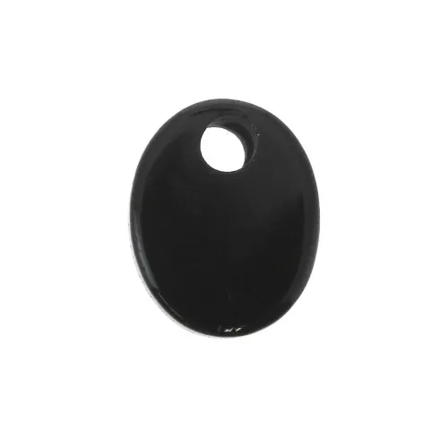 Sequin ovale 10x8 mm en pierre gemme - Black Onyx x1