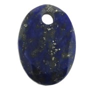 Pendentif facetté ovale 14x10 mm en pierre gemme - Lapis Lazuli x1