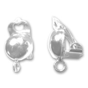 Clips d'oreilles décor boule 10 mm Argenté x 2|raw }}
