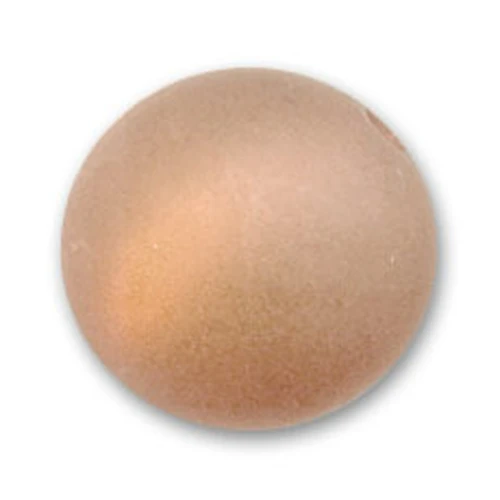 Perle ronde Polaris Dépolie 12 mm Marron clair x1