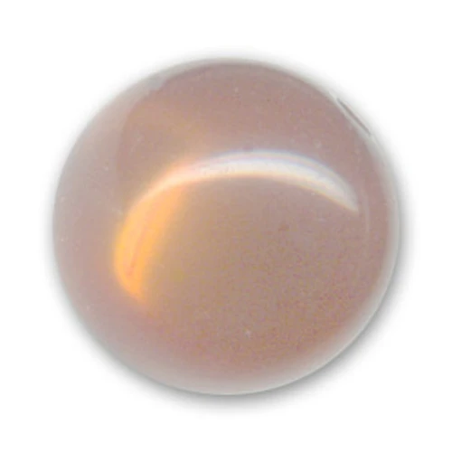 Perle ronde Polaris brillante 14 mm Marron clair x1