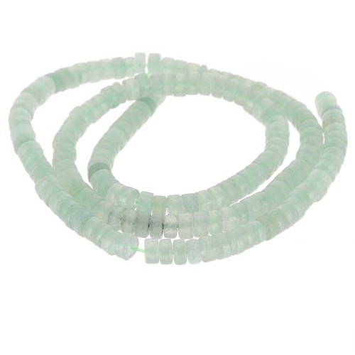 Perles rondelles - Heishi en pierre gemme  4.5x2.5 mm - Aventurine teinté x39cm