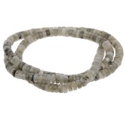 Perles Heishi rondelles en pierre gemme 4x2.5 mm - Labradorite teinté x40cm