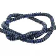 Perles Heishi rondelles en pierre gemme 4x2 mm - Lapis Lazuli teinté x41cm
