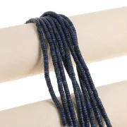 Perles Heishi rondelles en pierre gemme 4x2 mm - Lapis Lazuli teinté x41cm