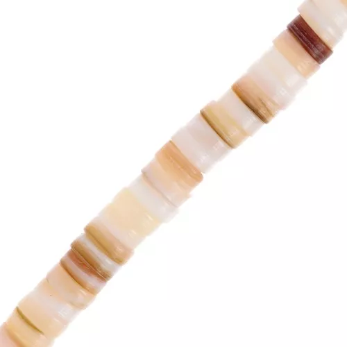 Perles rondelles Heishi nacre 5 mm x39cm