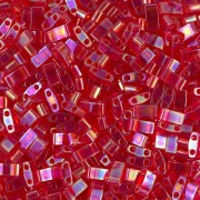 Miyuki Half Tila Beads 5x2.3x1.9mm HTL-254 - Transparent Red AB x10g|raw }}