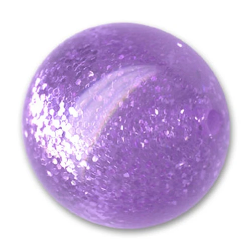 Perle ronde Polaris pailletée 18 mm Light Purple x1