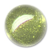 Perle ronde Polaris pailletée 18 mm Light Olivine x1