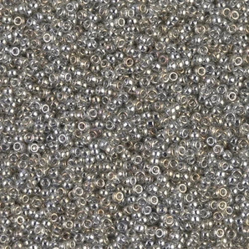 Rocaille Miyuki 15/0 1881 - Transparent Silver Gray Gold Luster x8g