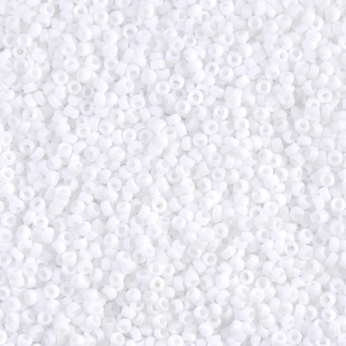 Rocaille Miyuki 15/0 402F - Opaque White Mat x8g