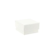 Boite écrin bijoux fantaisie pour bague 5x5x3 cm - Blanc x1