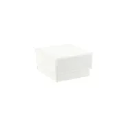 Boite écrin bijoux fantaisie pour bague 5x5x3 cm - Blanc x1