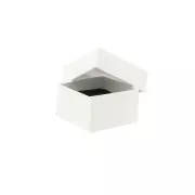 Boite écrin bijoux fantaisie pour bague 5x5x3 cm - Blanc x1
