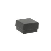 Boite écrin bijoux fantaisie pour bague 5x5x3 cm - Noir x1