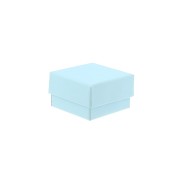 Boite écrin bijoux fantaisie pour bague 5x5x3 cm - Bleu ciel x1