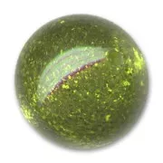 Perle ronde Polaris pailletée 14 mm Olivine x1