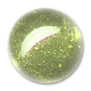 Perle ronde Polaris pailletée 14 mm Light Olivine x1