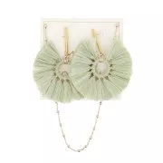 Lot de 20 supports bijoux en carton 6x6 cm boucles d'oreilles & colliers  - Blanc