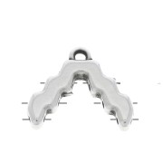 Cymbal Bead Endings - Embout de finition pour SuperDuo 13.5x16mm Menites Arg vieil