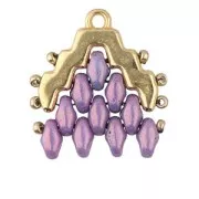 Cymbal Bead Endings - Embout de finition pour SuperDuo 13.5x16mm Menites Arg vieil