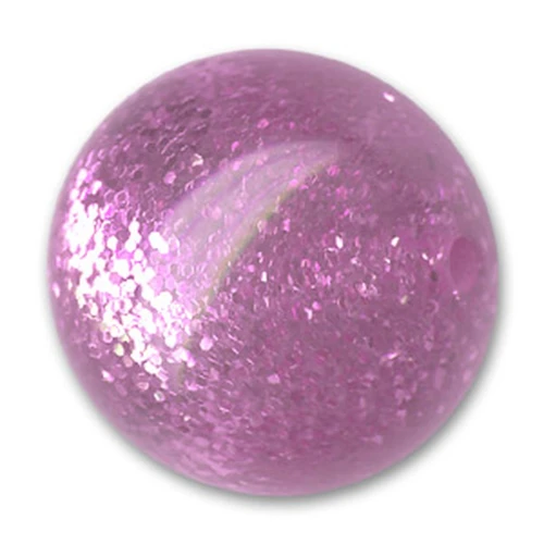 Perle ronde Polaris pailletée 12 mm Rose x1