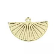 Pendentif demi-cercle travaillé 14x22 mm - Plaqué or 3 microns x1