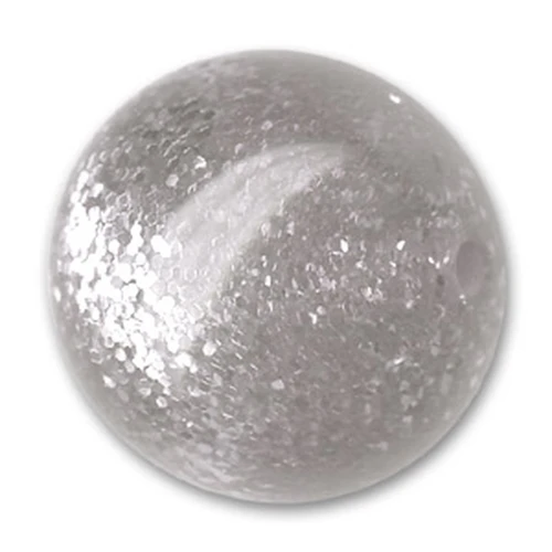 Perle ronde Polaris pailletée 12 mm Black Diamond x1
