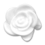 Cabochon rose en résine  22 mm Blanc