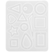 Moule silicone pour réaliser des pendentifs et intercalaires évidés en résine x1