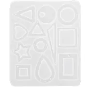 Moule silicone pour réaliser des pendentifs et intercalaires évidés en résine x1