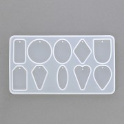 Moule silicone pour réaliser des pendentifs géométriques en résine x1
